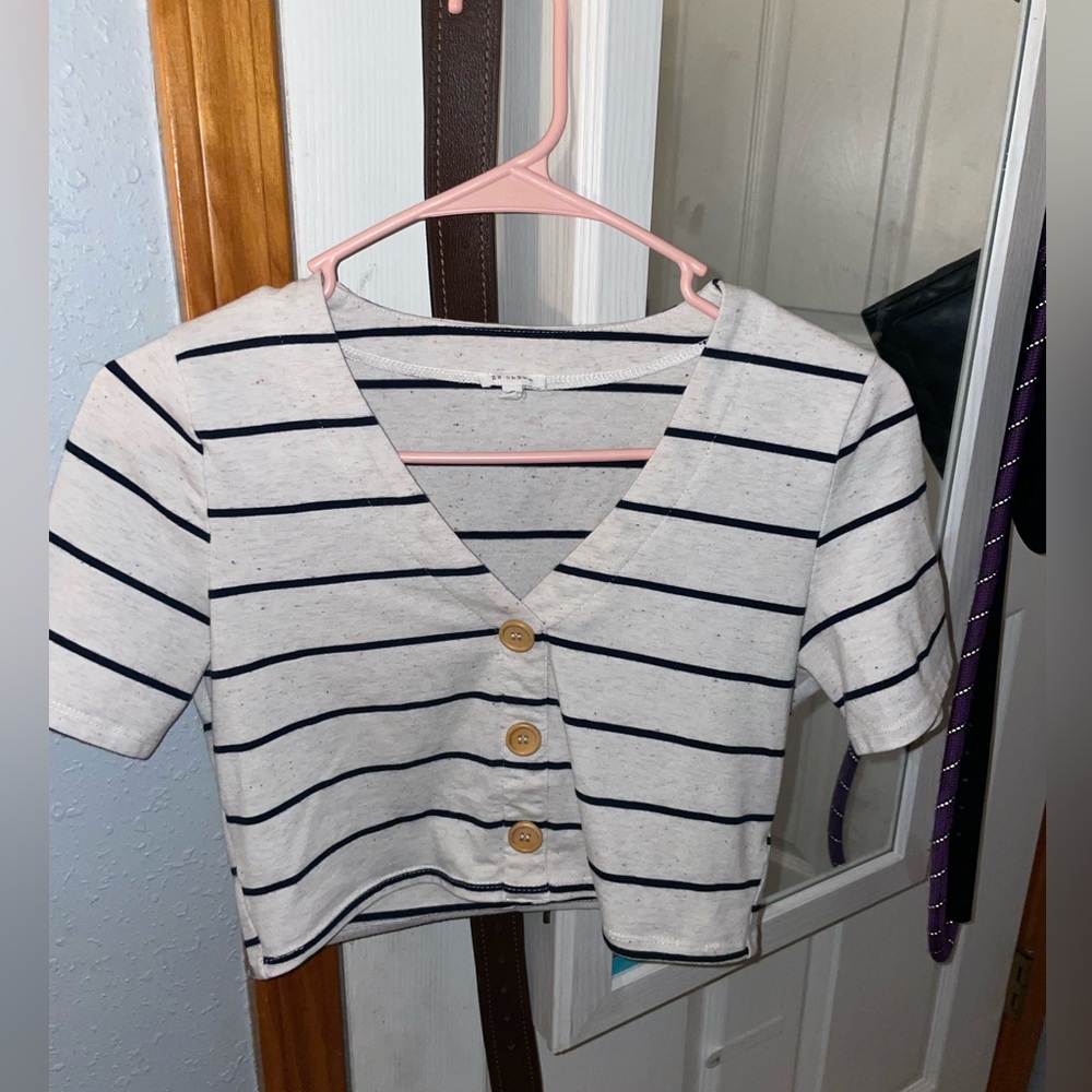 Striped Crop-Top